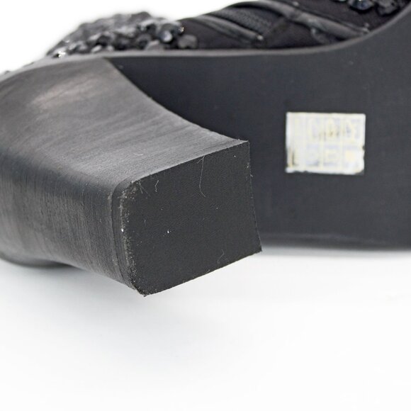 Free People 'Barclay' Backstage Black Rhinestone Sequin Ankle Boots: Size 41 - Picture 7 of 7